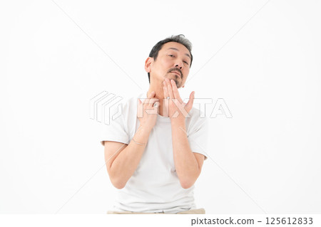 Men's Beauty Middle Age Massage 125612833