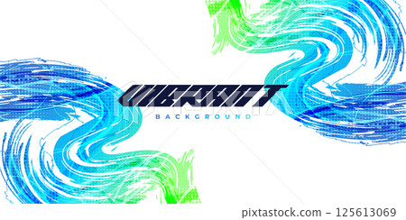 Abstract Brush Background with Sports Style and Halftone Effect Abstract Brush Background with Sports Style and Halftone Effect 125613069