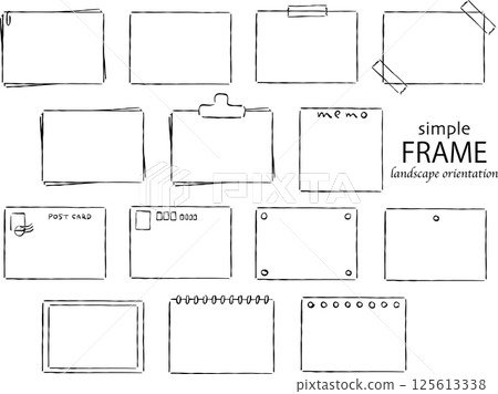 簡單框架，水平，矩形 125613338