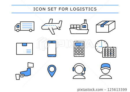 物流圖示集 125613399