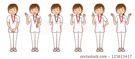 女性復健工作人員姿勢集錦 125613417