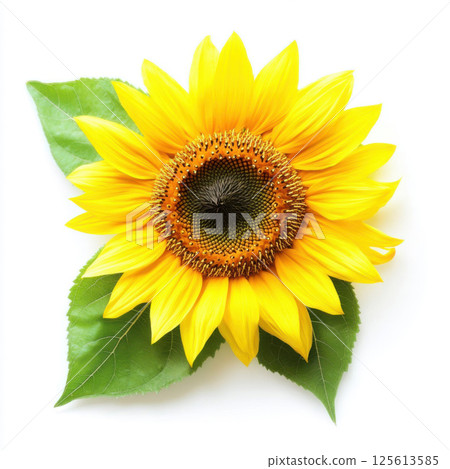 Sunflower flower on a light background 125613585