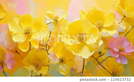 Spring image: Colorful oil painting abstract art texture stylish background 125613732