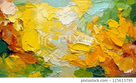 Spring image: Colorful oil painting abstract art texture stylish background 125613795