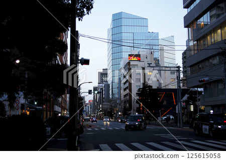 Cityscape after sunset from Nogizaka area of Minato Ward towards Roppongi Cityscape after sunset from Nogizaka area of Minato Ward towards Roppongi 125615058