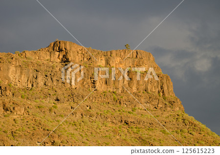 Cliff in the Arguineguin ravine. Cliff in the Arguineguin ravine. 125615223