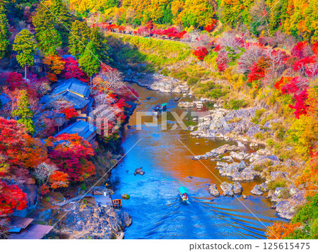Kyoto Arashiyama Autumn leaves Kyoto Arashiyama Autumn leaves 125615475