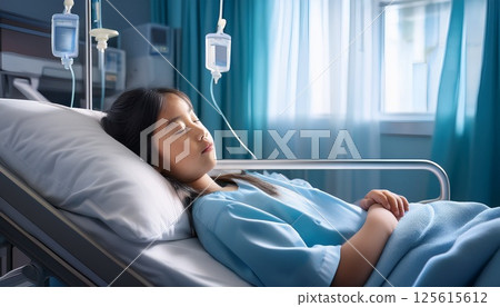 住院女孩在病房睡覺 3 125615612