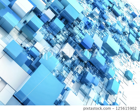 淺藍色面板幾何背景商務插畫素材 125615902