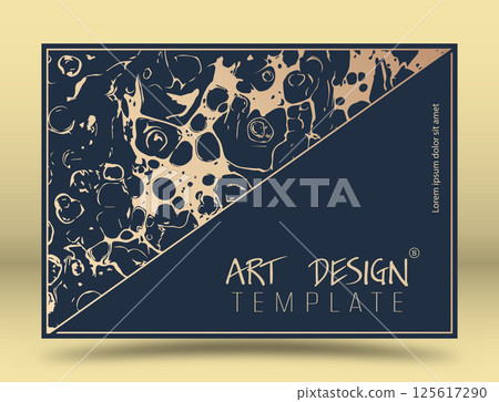 Art design. The layout of a luxury product packaging design, cover, poster, banner, brochure, poster. Creative composition idea for creative design and corporate style 125617290