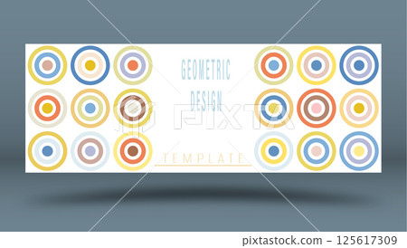 Multicolored circles. Layout for background, cover, screensaver, website and creative idea. The idea of interior design, corporate style and decorative creativity 125617309