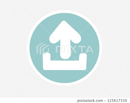 Upload symbol cute blue style 125617339