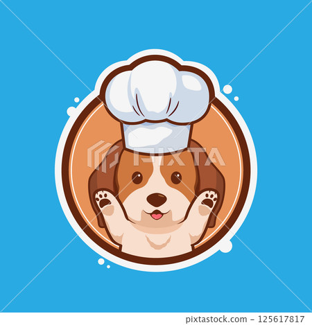 Cute Dog Chef Logo Design for Pet Bakery and Animal Food Branding 125617817