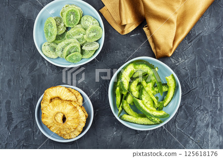 Set of candied fruits. Set of candied fruits. 125618176