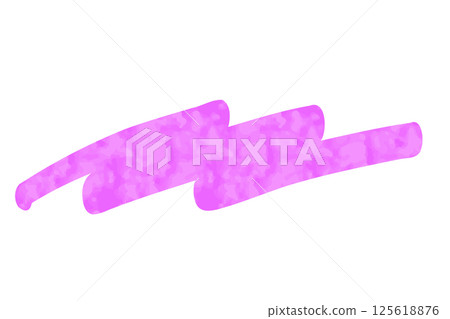 Marker pen-like underline: Purple watercolor style 125618876