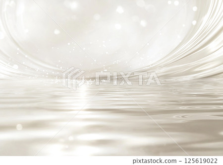 Sparkling water surface and silver background 125619022