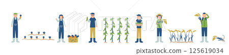 Farmer's illustration set 125619034