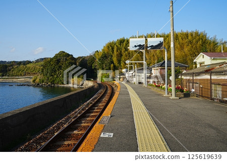 Japan Nagasaki JR Omura Line Chiwata Station Japan Nagasaki JR Omura Line Chiwata Station 125619639