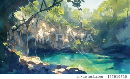 尤卡坦半島的天然井_3 125619716