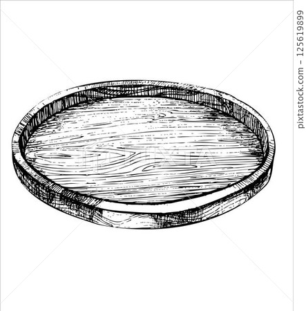 Vector tray for food, drinks or as a decoration. Vector tray for food, drinks or as a decoration. 125619899