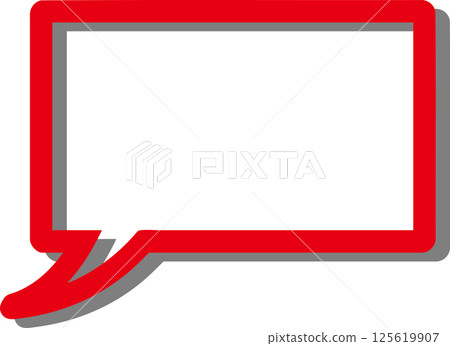 一個簡單的大方形對話泡泡 一個簡單的大方形對話泡泡 125619907