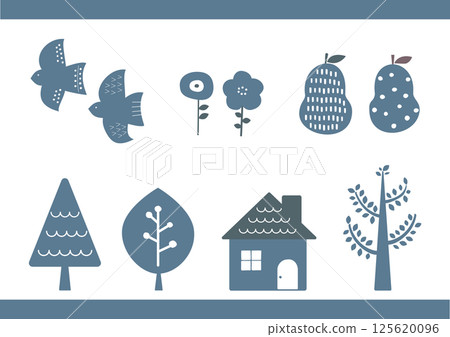 斯堪的納維亞風格插畫圖示集 1 125620096