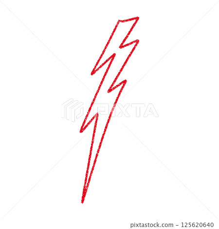 Red Hand-drawn doodle elements lightning, thunderbolt sketchy crayon scribble style with rock vibe. Flat vector illustration isolated on white background. Red Hand-drawn doodle elements lightning, thunderbolt sketchy crayon scribble style with rock vibe. Flat vector illustration isolated on white background. 125620640