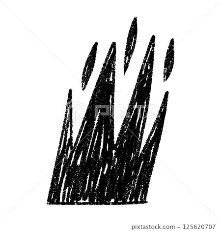 Sketchy flame set tribal. fire with dancing smoke. Tattoo icons collection. Flat vector illustration isolated on white background. 125620707