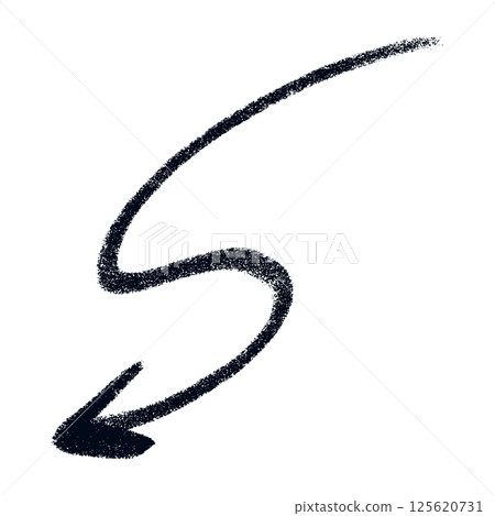 Doodle emphasis arrow icon. Design quirky twist zigzag line, spring coil, curve wave. Vector Doodle emphasis arrow icon. Design quirky twist zigzag line, spring coil, curve wave. Vector 125620731