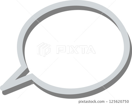 A simple grey speech bubble that stands out 125620750