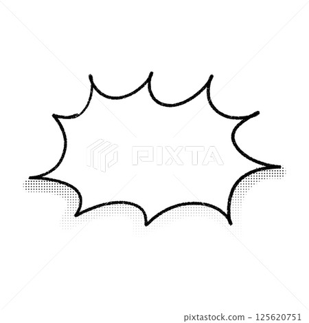 Pow! Comic speech bubble with explosive text effect. Cartoon pop art balloon and surprise frame shape. Flat vector illustration isolated on white background. 125620751