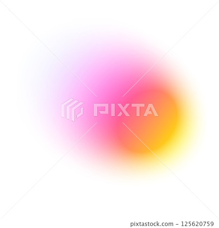 Abstract gradient background with soft blue and green hues, blurred fluid shapes, grainy watercolor texture, neon light mesh effect. Flat vector illustration isolated on white background. 125620759