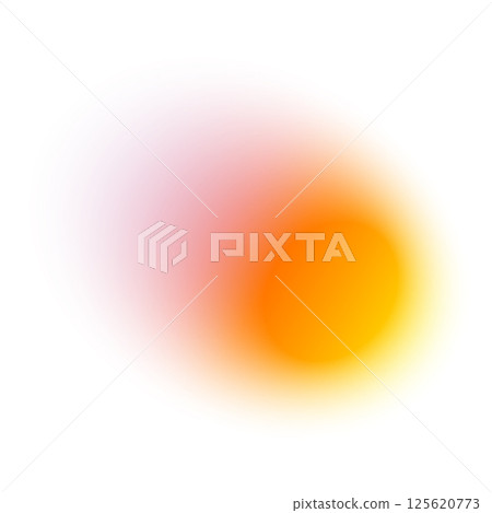 Y2K gradient shapes with blue blur colors. Abstract, fluid color. Flat vector illustration isolated on white. 125620773