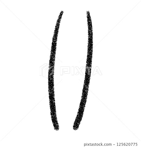 Hand-drawn curly brackets and parenthesis symbols. Typography icons doodle, square braces, text frames and punctuation figures. Flat vector illustration isolated on white background. 125620775