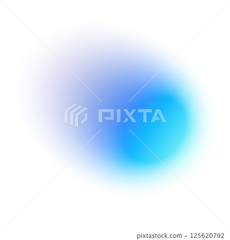 Abstract gradient background with soft blue and green hues, blurred fluid shapes, grainy watercolor texture, neon light mesh effect. Flat vector illustration isolated on white background. 125620792