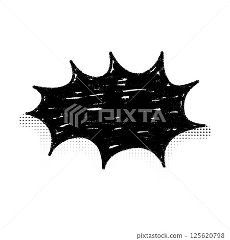 Pop art comic speech balloon with onomatopoeia effect. Cartoon dialog box and surprise sticker element. Flat vector illustration isolated on white background. 125620798