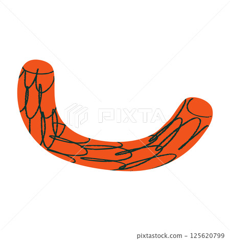 Abstract paper cutout shapes, organic geometric figures inspired, colorful summer texture, creative kid friendly design. Flat vector illustration isolated on white background. 125620799