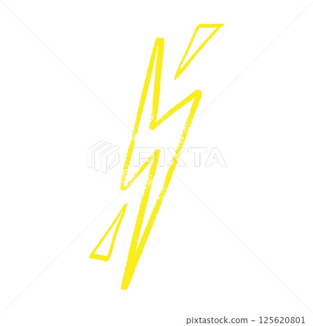 Bolt flash silhouette with thunderbolt power. Electric lightning arrow cartoon icon. Flat vector illustration isolated 125620801