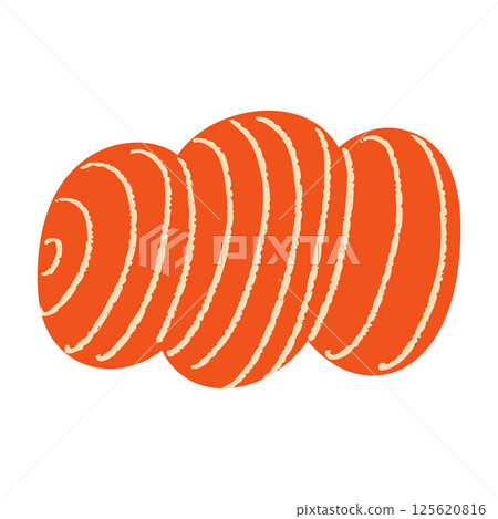 Abstract paper cutout shapes, organic geometric figures inspired, colorful summer texture, creative kid friendly design. Flat vector illustration isolated on white background. 125620816