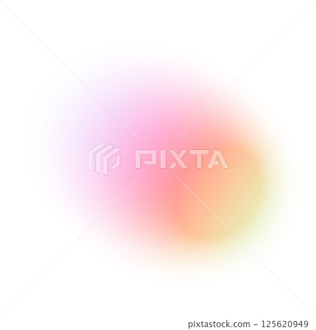 Abstract gradient background with blue and green aura, blurred modern shapes, violet bubble design, futuristic Y2K color palette. Flat vector illustration isolated on white background. 125620949