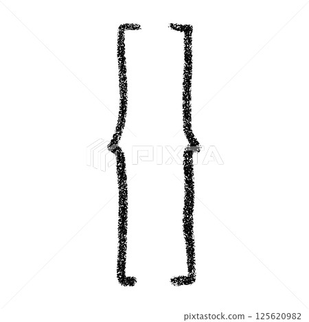 Hand-drawn curly brackets and parenthesis symbols. Typography icons doodle, square braces, text frames and punctuation figures. Flat vector illustration isolated on white background. Hand-drawn curly brackets and parenthesis symbols. Typography icons doodle, square braces, text frames and punctuation figures. Flat vector illustration isolated on white background. 125620982