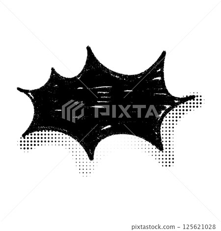 Pop art comic speech balloon with onomatopoeia effect. Cartoon dialog box and surprise sticker element. Flat vector illustration isolated on white background. 125621028