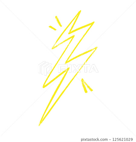 Bolt flash silhouette with thunderbolt power. Electric lightning arrow cartoon icon. Flat vector illustration isolated 125621029