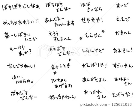 帶有濃厚關西和大阪方言的字符集 125621053