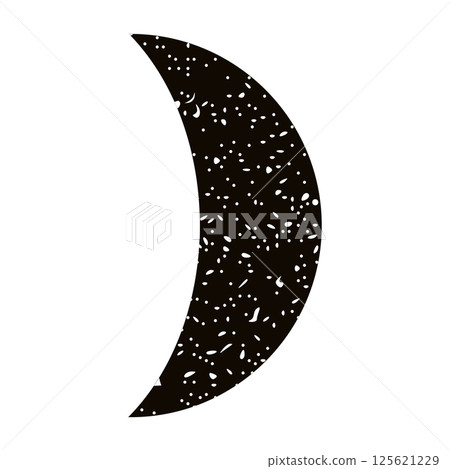 Lunar moon phases with crescent, half, and full cycle, celestial night sky elements, black and white astronomy icon set. Flat vector illustration isolated on white background. Lunar moon phases with crescent, half, and full cycle, celestial night sky elements, black and white astronomy icon set. Flat vector illustration isolated on white background. 125621229