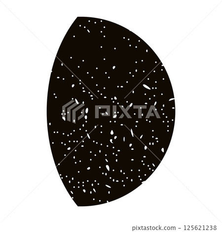 Lunar moon phases with crescent, half, and full cycle, celestial night sky elements, black and white astronomy icon set. Flat vector illustration isolated on white background. 125621238