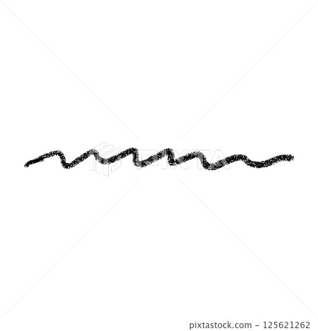 Hand-drawn scribble texture with crayon, pencil, and charcoal strokes. Chalk doodle effect, rough sketch marks and paint brush lines. Flat vector illustration isolated on white background. 125621262