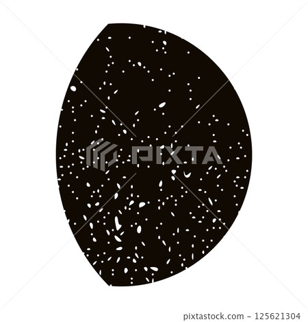 Lunar moon phases with crescent, half, and full cycle, celestial night sky elements, black and white astronomy icon set. Flat vector illustration isolated on white background. 125621304