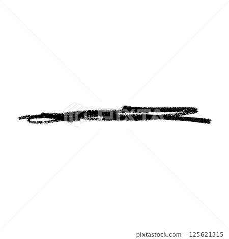 Hand-drawn scribble texture with crayon, pencil, and charcoal strokes. Chalk doodle effect, rough sketch marks and paint brush lines. Flat vector illustration isolated on white background. 125621315