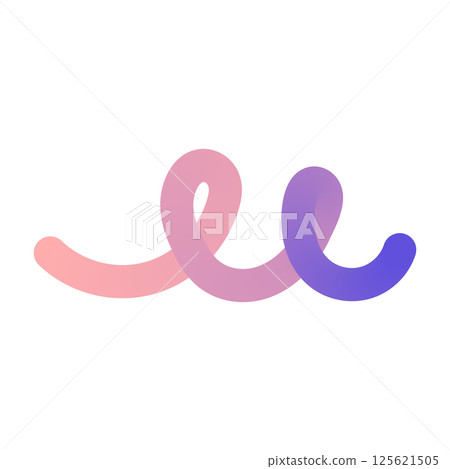 Abstract gradient wave pattern with wavy 3D shapes and geometric squiggles. Modern doodle design with colorful ribbon elements. Flat vector illustration isolated on white background. Abstract gradient wave pattern with wavy 3D shapes and geometric squiggles. Modern doodle design with colorful ribbon elements. Flat vector illustration isolated on white background. 125621505
